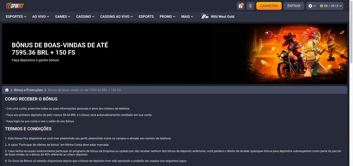 JVSpin bônus de boas-vindas de até R$ 7.595,36 e 150 giros grátis em 4 depósitos